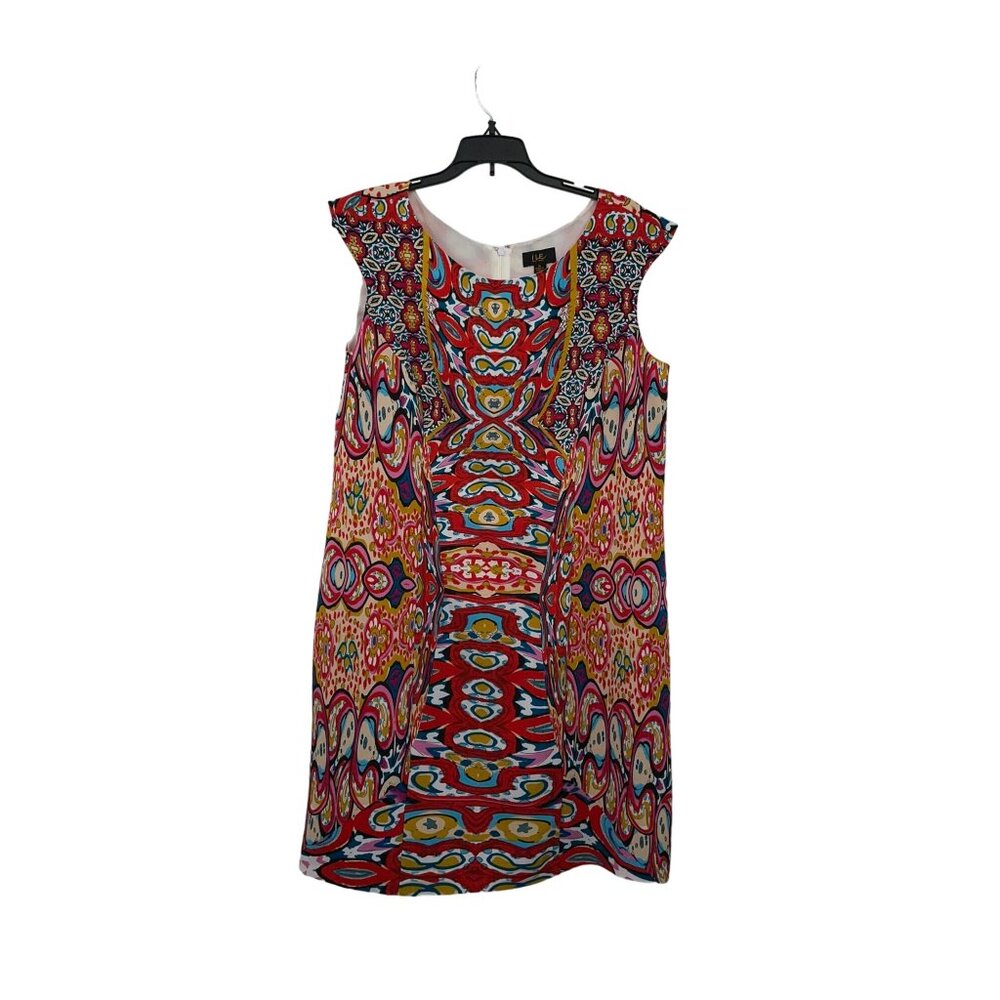 I Le New York Womens 14 Used Sheath Colorful Sleeveless